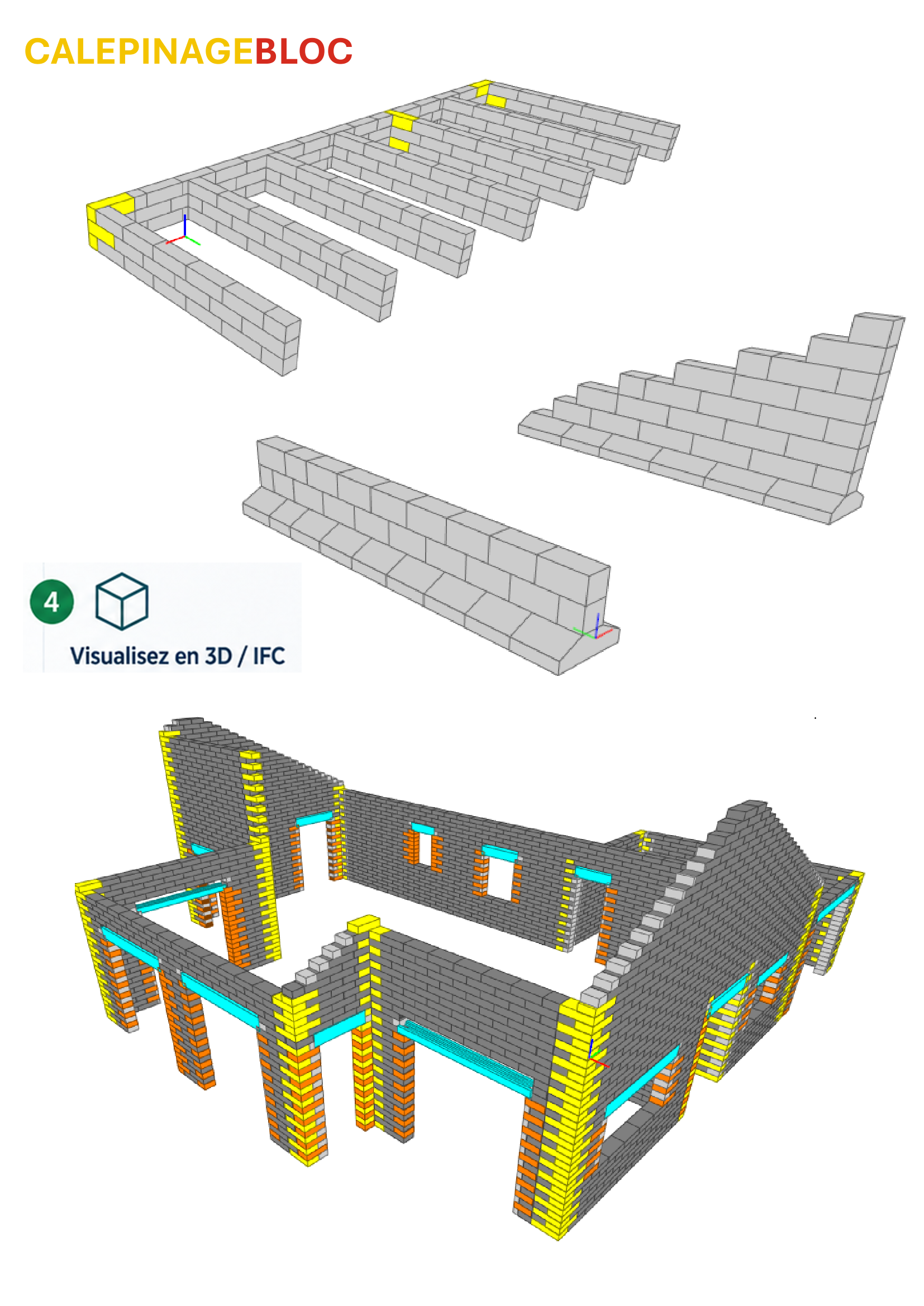 Visualisation 3D IFC issue de CalepinageBloc