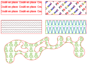 Création et l'insertion facile de hachures constituées de motifs complexes dans une Polyligne fermée.